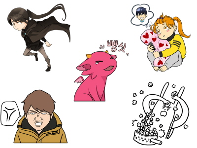 라인, 매일 색다른 네이버 웹툰 스티커 무료 제공