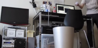 MS 키넥트로 구현한 로봇 쓰레기통