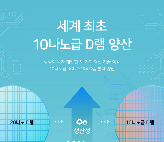 삼성전자, ‘10나노급 D램’ 시대 열다
