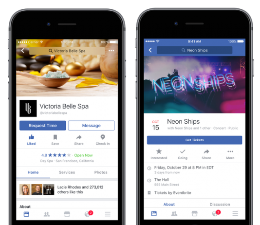 페이스북, 음식주문 및 예약 기능 추가…옐프·포스퀘어·심리스 등 타격