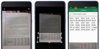 MS, 사진 찍으면 표가 엑셀로 변환